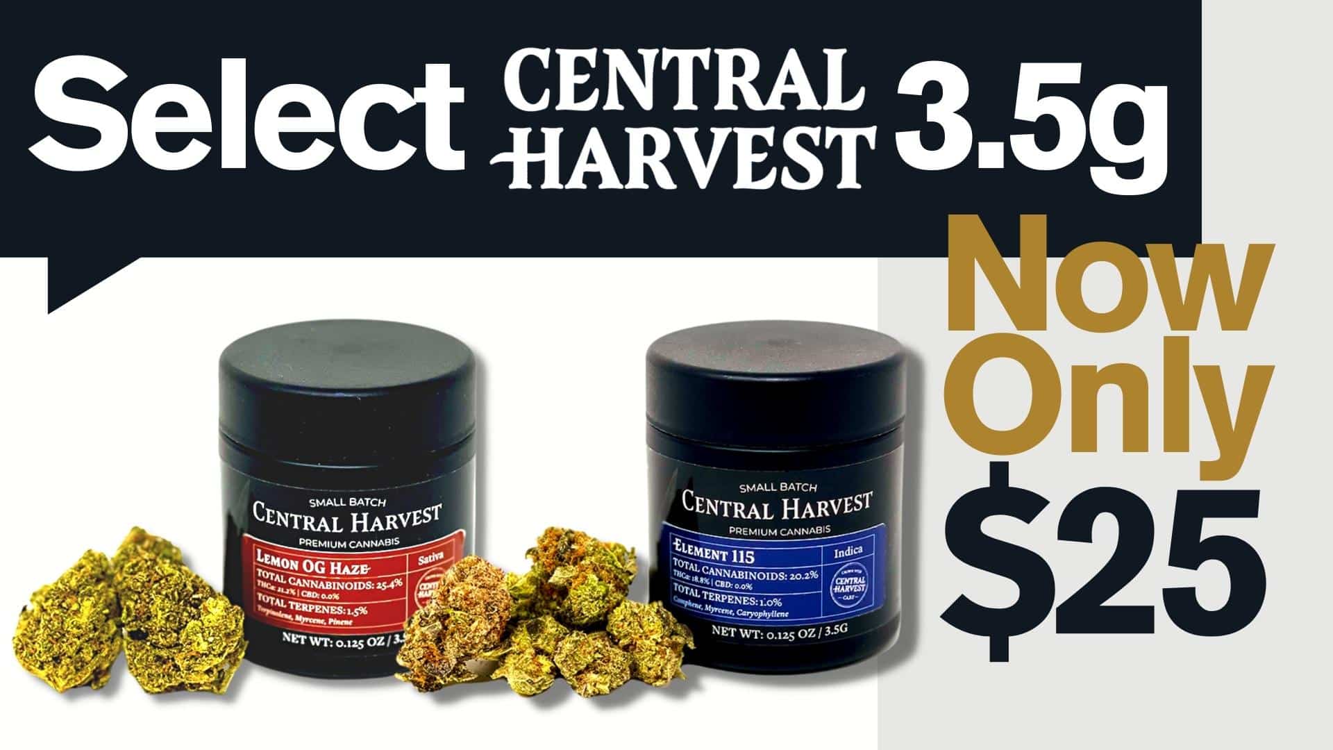 Select $25 3.5g Central Harvest