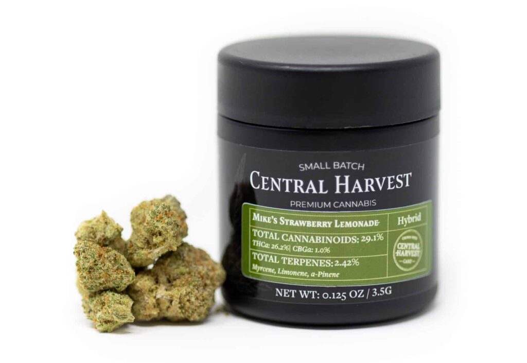 Mike's Strawberry Lemonade a Hybrid Cannabis strain grown by Central Harvest